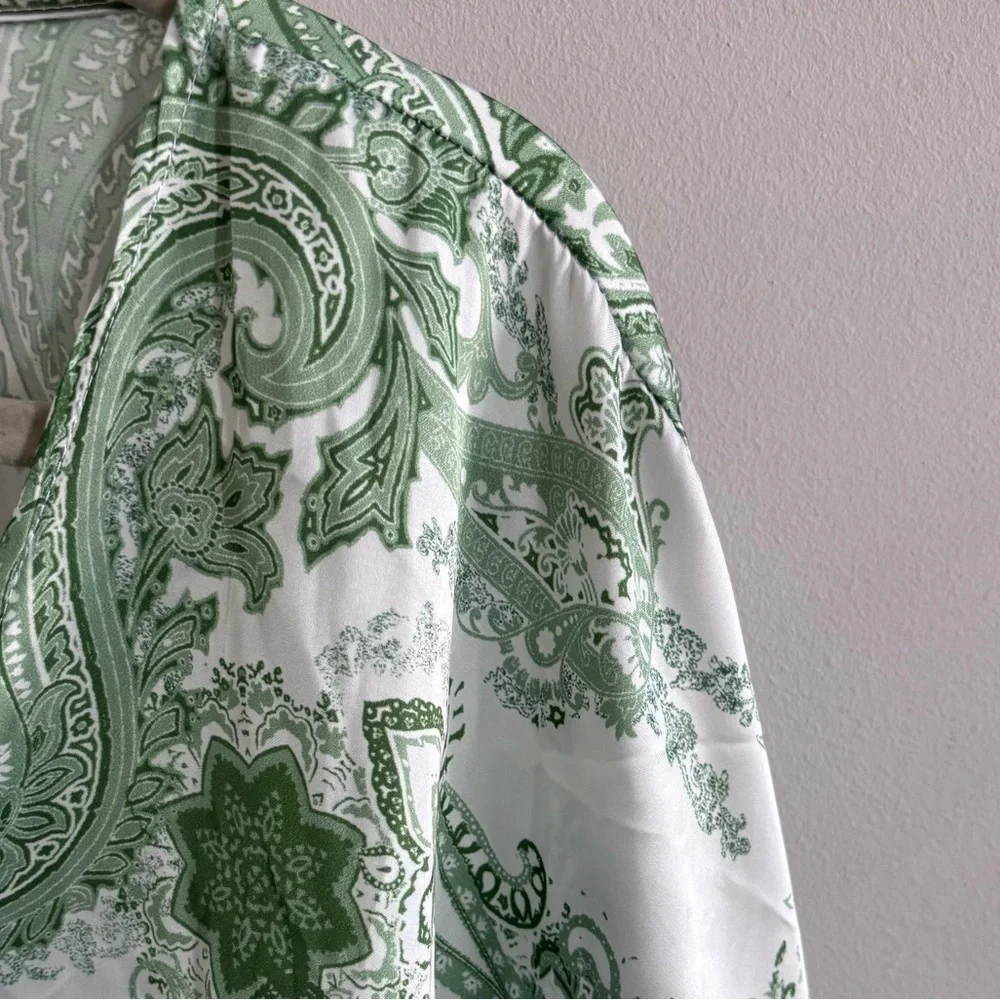 Green Paisley Wrap Matching Set